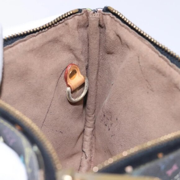 LOUIS VUITTON Monogram Multicolor Pochette GM Pouch Black M60027 LV Auth 134468 - Picture 9 of 16